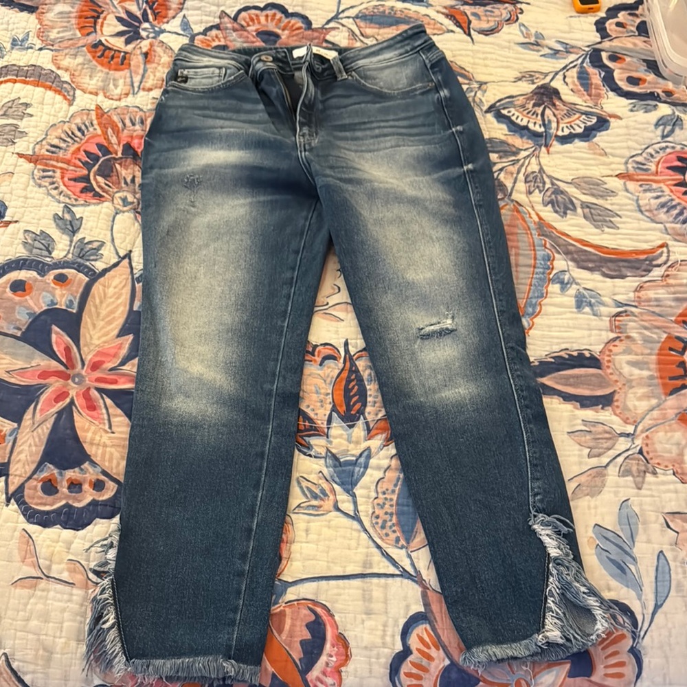 KanCan Women's Skinny Jeans - Distressed Blue